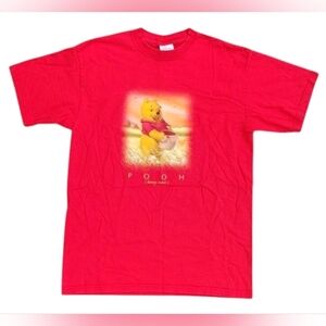 Y2K 2000s Disney Store Winnie the Pooh Honey-Sweet Print T-Shirt Size (L) 